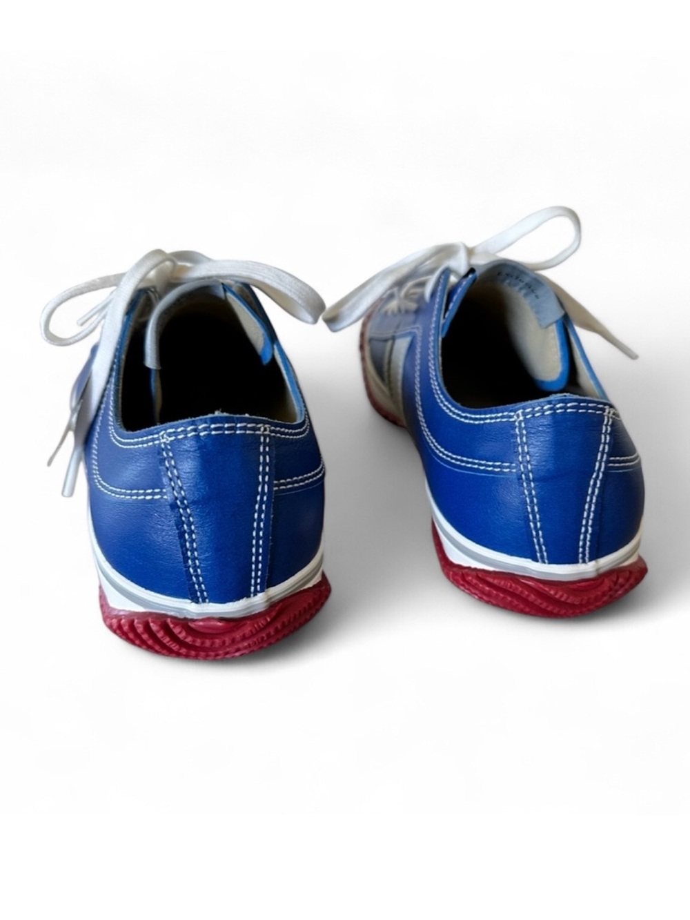 Spingle Move Blue Leather Women's Sneakers with Red Bottom. Size 7 - Picture 6 of 8